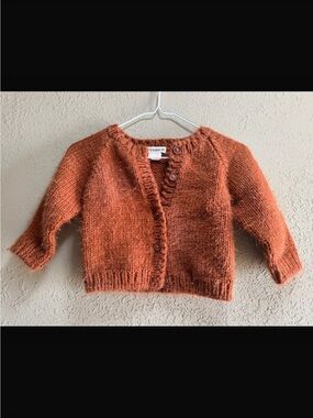 The Blueberry Hill Cozy Rust Knit Cardigan